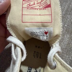Converse Play Low-Top Canvas Sneakers — Cream with Red Heart